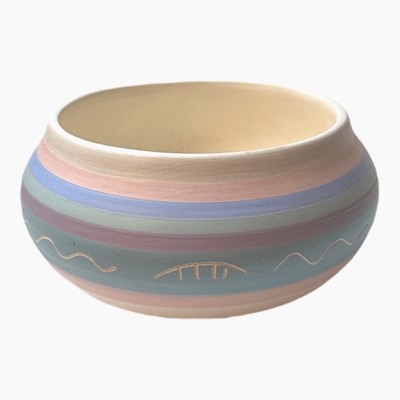 Southwestern Vintage Pottery Bowl Ceramic 4.25”x3” Trinket Jewelry Decor - Picture 2 of 11